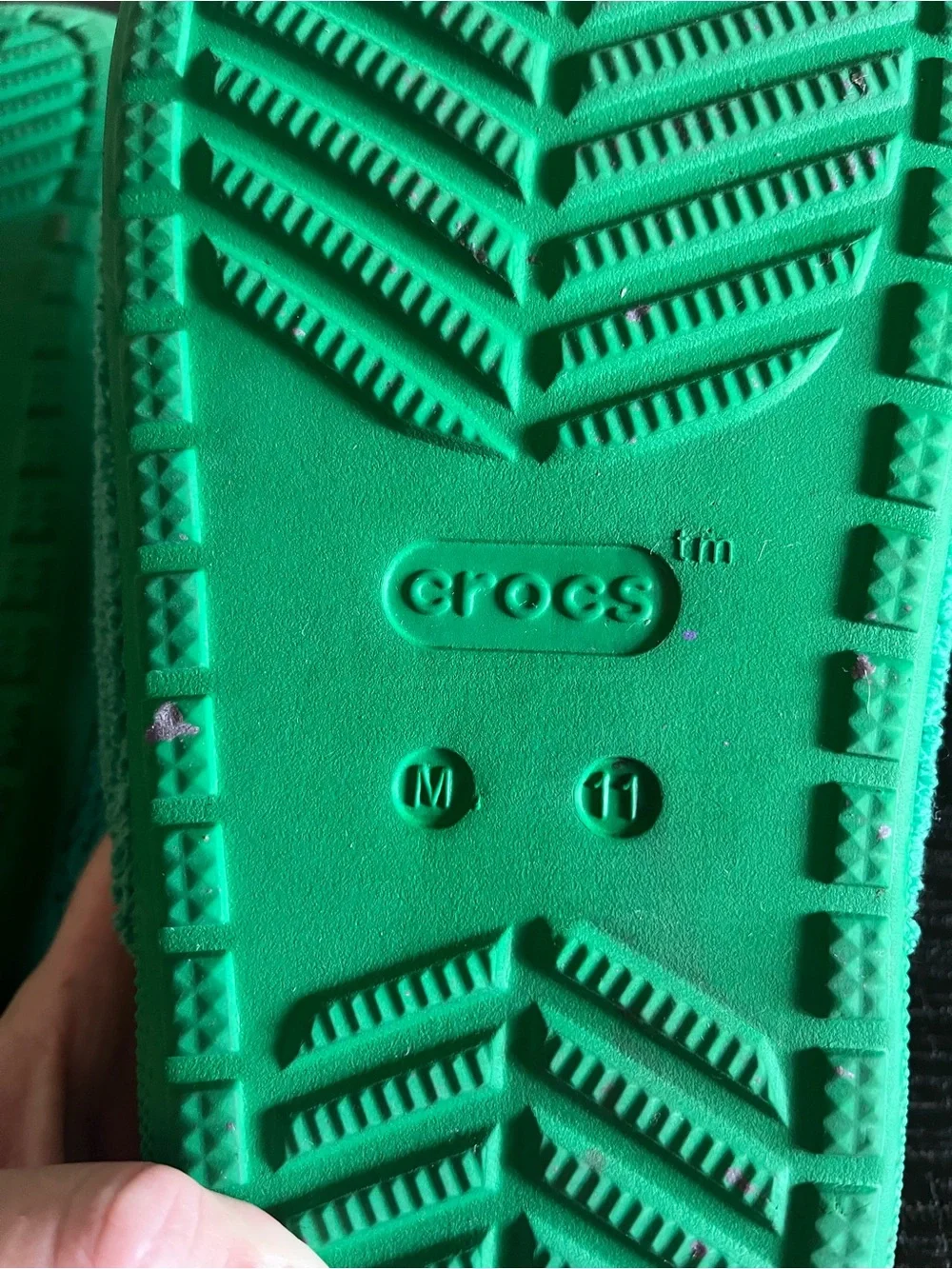 Crocs Classic Towel Slides in Green Ivy Mens Size 11